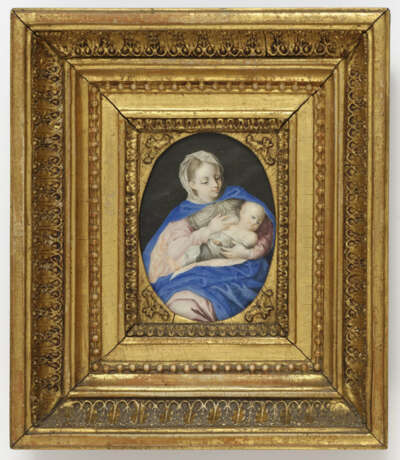 Süddeutsch 17./18. Jahrhundert , Maria mit dem Kind (Maria lactans). - photo 2