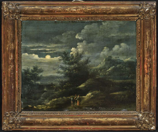Niederlande (?) 17./18. Jahrhundert , Landschaft im Mondschein - Foto 2