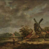 Niederlande 17./18. Jahrhundert , Dorflandschaft mit Windmühle - photo 1