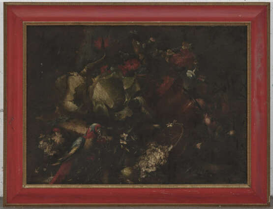 Mailand, 2. Hälfte 17. Jahrhundert , Blumenstillleben mit Papagei - Foto 2