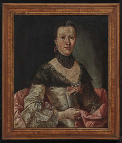 Süddeutsch Mitte 18. Jahrhundert , Damen- und Herrenporträt - Foto 3