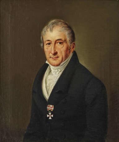 Karl Wilhelm Bardou, zugeschrieben , Herrenbildnis Träger des Roter-Adler-Ordens, II. Klasse. - Foto 1