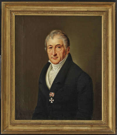 Karl Wilhelm Bardou, zugeschrieben , Herrenbildnis Träger des Roter-Adler-Ordens, II. Klasse. - Foto 2