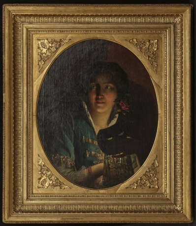 Deutsch (?) Mitte 19. Jahrhundert , Junge Dame mit Maske - photo 2