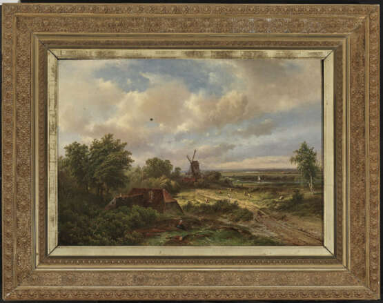 Pieter Lodewijk Francisco Kluyver, Holländische Landschaft mit Windmühle - Foto 2