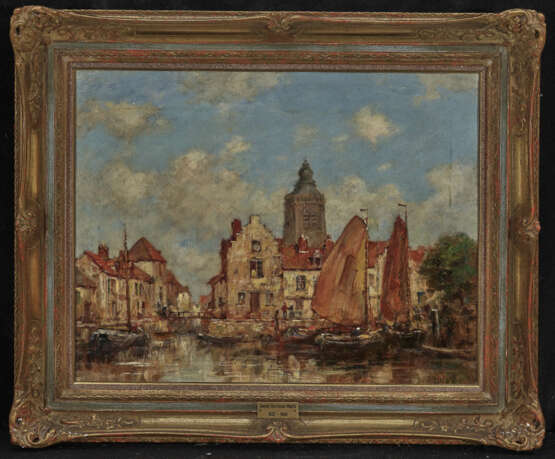 Jacobus Hendricus Maris, Boote in niederländischer Stadt - фото 2