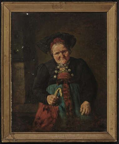 Süddeutsch, 2. Hälfte 19. Jahrhundert , Dachauer Bäuerin mit Schirm - photo 2