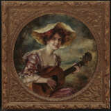 Karl A. Schlegel 19./20. Jahrhundert , Junge Frau mit Gitarre - photo 3