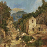 Achenbach, Oswald, zugeschrieben , Italienische Landschaft (Mühlental von Amalfi). - Foto 1