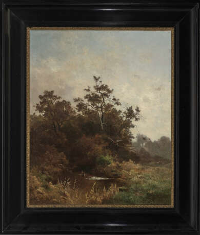 Josef Wenglein, Landschaft mit Teich und Enten - Foto 3