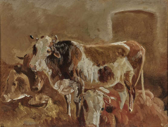 Anton Braith, Kühe im Stall - Foto 1