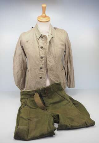 Wehrmacht: Drillich Jacke und Hose. - Foto 1