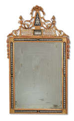 A SOUTH ITALIAN GILTWOOD AND VERRE EGLOMISE MIRROR