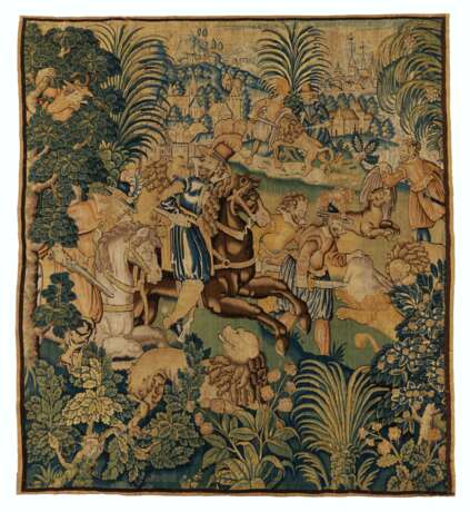 A FLEMISH HUNTING TAPESTRY - photo 1