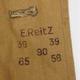 Wehrmacht: Tropenfeldbluse eines Leutnant der Panzertruppe des Sonderverband 288 des Afrikakorps. - photo 4