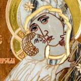 Владимирская икона № 2-1210 Marble Mixed media художественная роспись Religious genre Byelorussia 2019 - photo 3