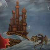 Дракон и Облако Leinwand Ölfarbe Surrealismus Fantasy Russland 2021 - Foto 1