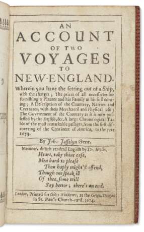 An Account of Two Voyages to New-England - photo 1