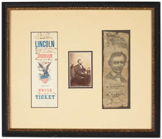 Abraham Lincoln campaign ballots & a carte-de-visite - фото 1