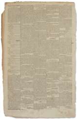 An early newspaper printing of "The Star Spangled Banner." 