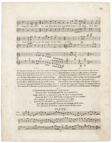 The first sheet music of the "Star Spangled Banner" to feature an American flag - photo 2
