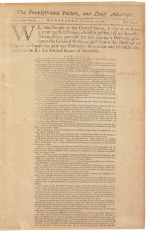 The First Public Printing of the United States of Constitution - photo 1