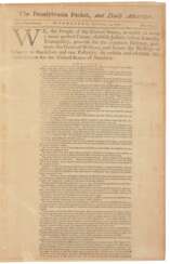 The First Public Printing of the United States of Constitution