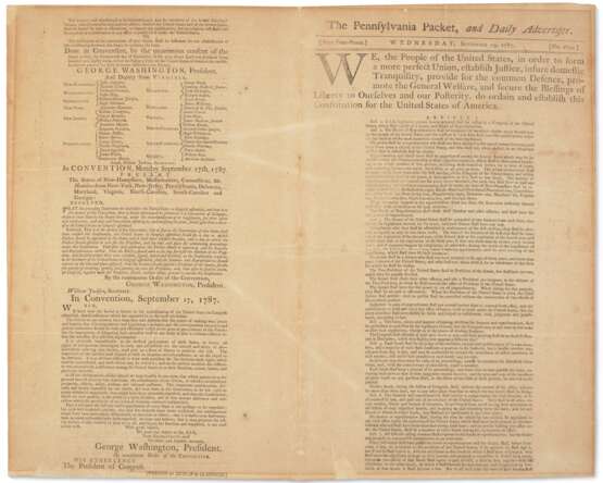 The First Public Printing of the United States of Constitution - фото 3