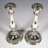 Vienna Biedermeier Silver Candleholders “Pair of Antique Vienna Biedermeier Silver Candleholders Dated 1840”, Vienna Silver, JOSEF REINER, Silver, Handwork, Biedermeier, Austria, 1840 - photo 5
