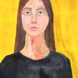Gemälde „Porträt eines jungen Mädchens“, Papier, Gouache, Action Painting, Porträt, Weißrussland, 2021 - Foto 1