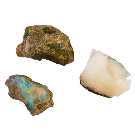 Konvolut 3 Opale Rohkristalle - Foto 2