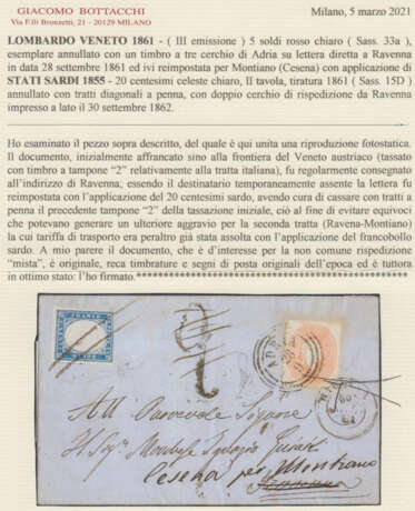 LOMBARDO-VENETO/SARDEGNA 1861 (28 set.) - Foto 3