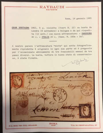 GRAN BRETAGNA/REGNO D'ITALIA 1862 (8 set.) - Foto 3