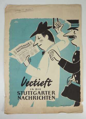 Plakat Stuttgarter Nachrichten. - Foto 1
