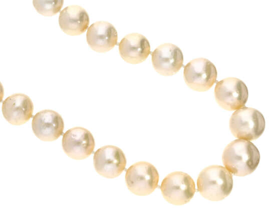 Kette: feine Perlenkette, sehr feine Qualität, vermutlich Südsee - фото 2