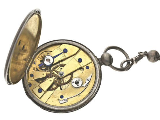 Taschenuhr: feine Genfer Lepine mit dazugehöriger Uhrenkette, Piguet & Meylan, um 1840 - Foto 2
