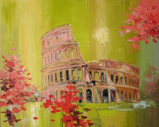 Peinture design «Rome. Colisée», Toile, Couteau à peindre, Art contemporain, Paysage urbain, Ukraine, 2021 - photo 1
