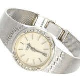 Armbanduhr: schwere vintage Damenuhr der Marke "Pallas", 14K Weißgold, Diamantbesatz - Foto 1