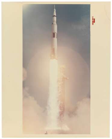 NASA. "Liftoff! We have a liftoff": three photographs in sequence of the Saturn V rocket launching, Cape Canaveral, Florida, July 16, 1969 - photo 8