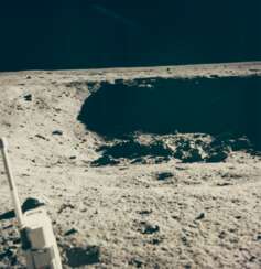 The lunar horizon from the southwest rim of Little West Crater, July 16-24, 1969