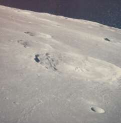 Moonscapes: Three views of mountains and craters on the lunar surface, from the Apollo 16 spacecraft, April 16-27, 1972