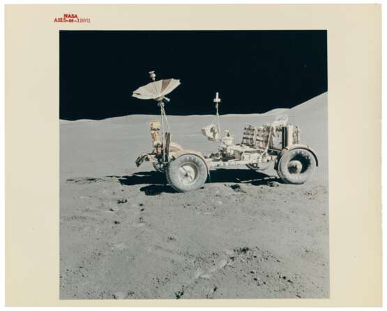 NASA. A miscellany of NASA photographs, including the Apollo 15 lunar rover; lunar craters seen from Apollo 16; Harrison Schmitt's moonwalk and the "Blue Marble" from Apollo 17, July 26, 1971-December 19, 1972 - photo 2