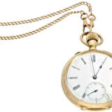 Taschenuhr: ganz frühe A. Lange & Söhne Taschenuhr mit goldener Uhrenkette, No.24401, ca.1885 - Foto 1
