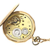 Taschenuhr: große, außergewöhnliche Goldsavonnette mit sehr hochwertiger goldener Uhrenkette, ca. 1920 - фото 2