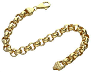 Armband: sehr schönes goldenes Armband im Erbsmuster, 18K Gold