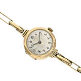 Armbanduhr: goldene, antike Damenarmbanduhr, Londoner Goldpunze 1925 - Foto 1