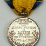 Sachsen: Silberne Carola-Medaille, 1. Typ (1892-1915). - Foto 2