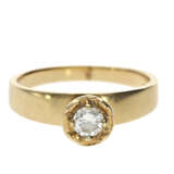 Ring: ausgefallener Goldschmiedering mit Brillant von ca. 0,2ct - Foto 1