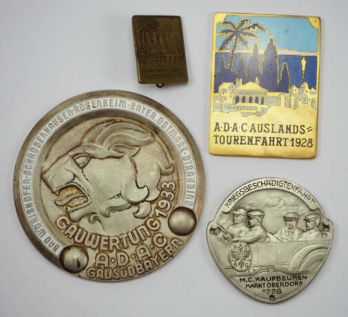 Deutsches Reich: ADAC Plakette - 4 Exemplare. - Foto 1