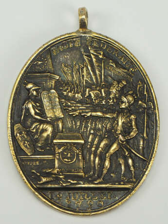 Frankreich: Medaille zur Erinnerung an das Förderationsfest auf dem Marsfeld für die Marine, 1790. - photo 1